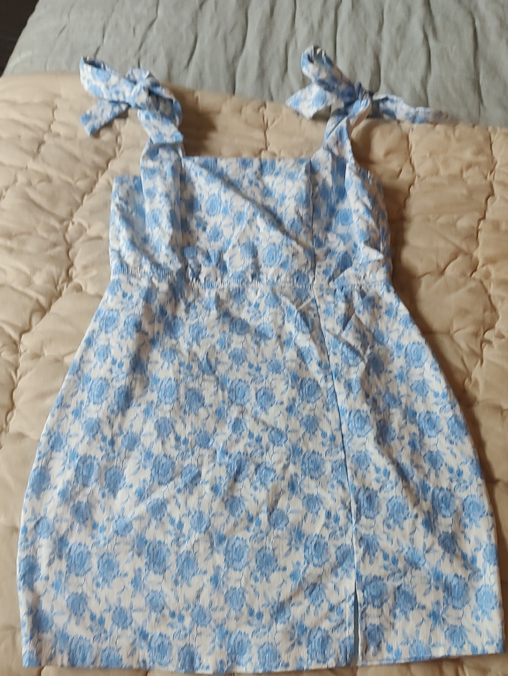Altar'd State Blue and White Floral Dress